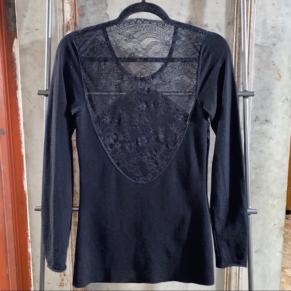 Emilio Pucci Black Wool Lace Open Back Sweater - Picture 2 of 16